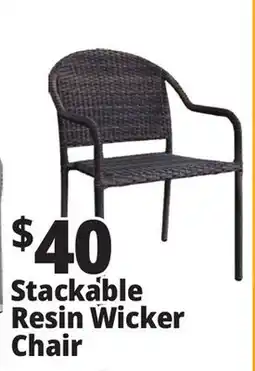 Ocean State Job Lot Stackable Resin Wicker Chair offer