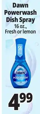 Ocean State Job Lot Dawn Platinum Plus Power wash Dish Spray 16 oz offer