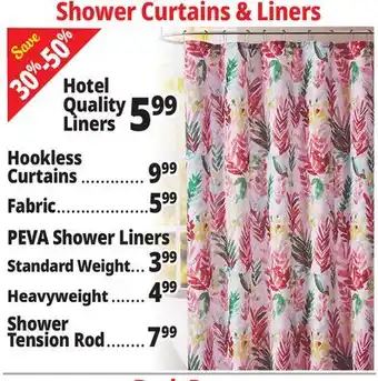 Ocean State Job Lot Shower Curtains & Liners offer