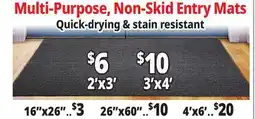Ocean State Job Lot Multi-Purpose, Non-Skid Entry Mats offer