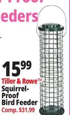 Ocean State Job Lot Tiller & Rowe Squirrel Proof Bird Feeder offer