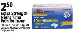 Ocean State Job Lot Extra Strength Night Time Pain Reliever offer