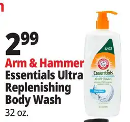 Ocean State Job Lot Arm & Hammer Essentials Ultra Replenishing Body Wash with Naturally Sourced Baking Soda 32 oz offer