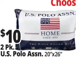 Ocean State Job Lot U.S. Polo Standard Pillows 2 Count offer
