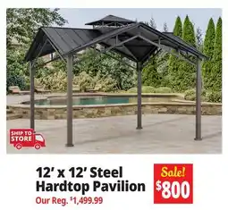 Ocean State Job Lot 12' x 12' Steel Hardtop Pavilion offer