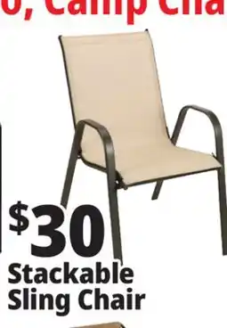 Ocean State Job Lot Steel Stacking Sling Chair offer
