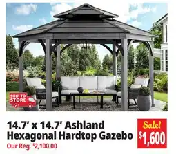 Ocean State Job Lot Ashland 14.7' x 14.7' Hexagonal Hardtop Gazebo offer
