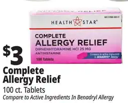 Ocean State Job Lot Complete Allergy Relief offer