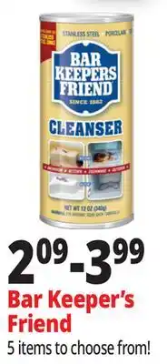 Ocean State Job Lot Bar Keepers Friend Powder Cleanser 12 oz offer