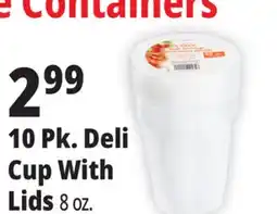 Ocean State Job Lot Deli Storage 8 oz Round Containers with Lids 10 Count offer