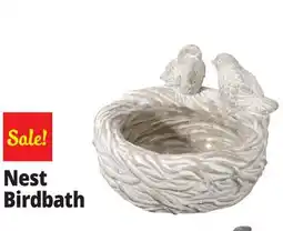 Ocean State Job Lot Birdbath Nest Cement Statue Gray offer