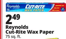 Ocean State Job Lot Reynolds Kitchens Cut-Rite Wax Paper 75 sq ft offer