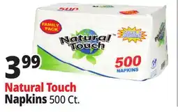 Ocean State Job Lot Natural Touch Family Pack 1-Ply Paper Luncheon Napkins 500-count offer