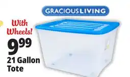 Ocean State Job Lot Gracious Living Stackable Storage Tote with Wheels offer