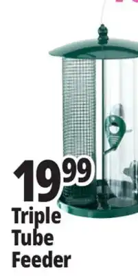 Ocean State Job Lot Three Tube Bird Feeder Green offer