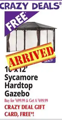 Ocean State Job Lot 10' x 12' Sycamore Hardtop Gazebo offer