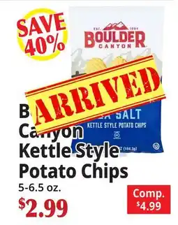 Ocean State Job Lot Boulder Canyon Kettle Style Potato Chips offer