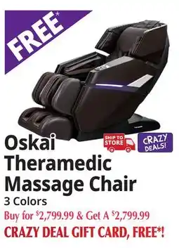 Ocean State Job Lot Oskai Theramedic Massage Chair offer