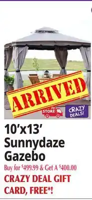 Ocean State Job Lot 10'x13' Sunnydaze Gazebo offer