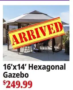 Ocean State Job Lot 16'x14' Hexagonal Gazebo offer