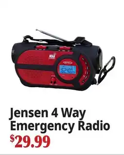 Ocean State Job Lot Jensen 4 Way Emergency Radio offer