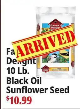 Ocean State Job Lot Farmer's Delight 10 Lb Black Oil Sunflower Seed offer