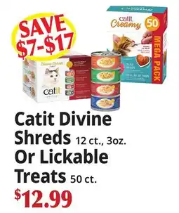 Ocean State Job Lot Catit Divine Shreds 12 ct., 3oz. Or Lickable Treats 50 ct offer