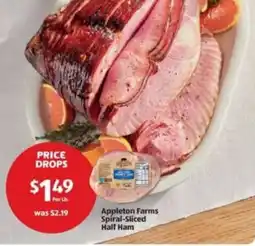 Aldi Appleton Farms Spiral-Sliced Half Ham offer