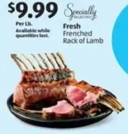 Aldi Fresh Frenched Rack of Lamb offer