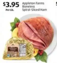 Aldi Appleton Farms Boneless Spiral-Sliced Ham offer