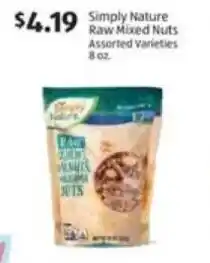 Aldi Simply Nature Raw Mixed Nuts offer