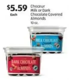 Aldi Choceur Milk or Dark Chocolate Covered Almonds offer