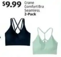Aldi $9.99 Crane Comfort Bra Seamless 2-Pack offer