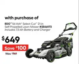 Lowe's 56-VoltG Select Cut 21-in Self-Propelled Lawn Mower offer