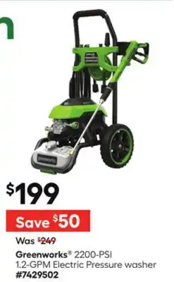 Lowe's 2200-PSI 1.2-GPM Electric Pressure washer offer