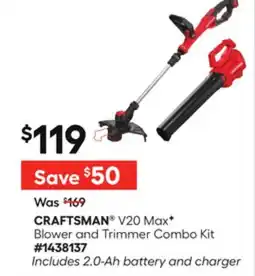 Lowe's V20 MaxF Blower and Trimmer Combo Kit offer