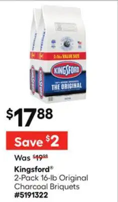 Lowe's 2-Pack 16-lb Original Charcoal Briquets offer