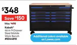 Lowe's 46-in 9-Drawer Steel Mobile Work Bench offer
