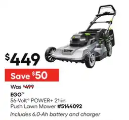 Lowe's 56-VoltG POWER+ 21-in Push Lawn Mower offer