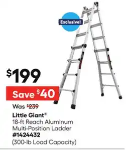 Lowe's 18-ft Reach Aluminum Multi-Position Ladder offer
