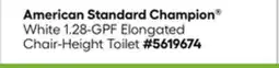 Lowe's American Standard Champion White 1.28-GPF Elongated Chair-Height Toilet offer