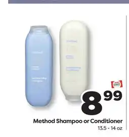 Weis Markets Method Shampoo or Conditioner offer