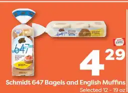 Weis Markets Schmidt 647 Bagels and English Muffins offer