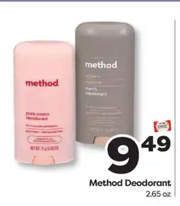 Weis Markets Method Deodorant offer