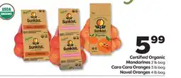 Weis Markets Certified Organic Mandarines 2 lb bag Cara Cara Oranges 3 lb bag Navel Oranges 4 lb bag offer