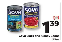 Weis Markets Goya Black and Kidney Beans offer