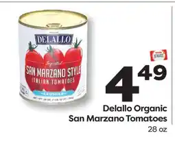 Weis Markets Delallo Organic San Marzano Tomatoes offer
