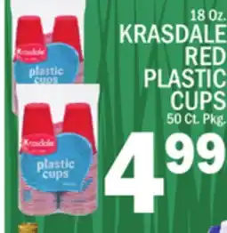 C Town KRASDALE RED PLASTIC CUPS offer