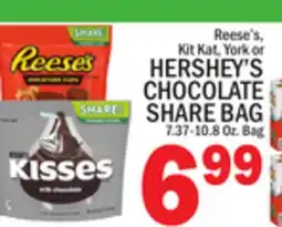 C Town Reese's, Kit Kat, York or HERSHEY'S CHOCOLATE SHARE BAG offer