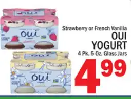 C Town OUI YOGURT 4 Pk. 5 Oz. Glass Jars offer